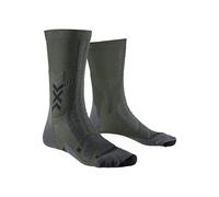 X socks hike discover crew green black
