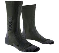X socks hike discover crew green black