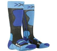 X-Socks Junior 4.0, Calze Invernali da Sci Unisex Bambini, Anthracite Melange/Electric Blue, S