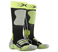 X-Socks Junior 4.0, Calze Invernali da Sci Unisex Bambini, Anthracite Melange/Green Lime, XL