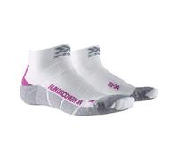 X-Socks Run Discovery Junior Socks Calze Calza Calzini, Unisex Bambini, White/twyce Purple/Grey Melange, 35/38