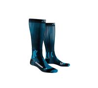 X-Socks Run Energizer 4.0 - Calze a compressione con protezione del tendine d'Achille, zona di compressione intelligente e canale di climatizzazione per comfort ottimale - Nero opale/Blu, 42-44