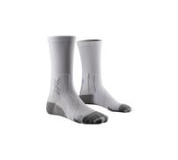 X socks run perform crew white grey