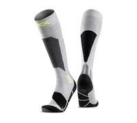 X-Socks Ski Discover OTC - Calze da Sci ad Alte Prestazioni per Comfort e Supporto, O-Ring Bandage per Stabilità - Ideale per Sci, Snowboard e Sport Invernali - Grigio/Canarino, 39-41