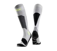 X-Socks Ski Discover OTC Junior - Calze da sci per bambini ad alte prestazioni per un maggiore comfort, prestazioni ottimali e durata sulle piste per i giovani sciatori - Grigio/Canarino, 35-38