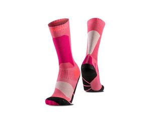 X-Socks Ski Discover OTC Junior - Calze da sci per bambini per un maggiore comfort, prestazioni ottimali e durata sulle piste per i giovani sciatori - Rosa chiaro/Sabbia chiaro, 35-38