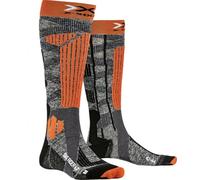 X-SOCKS Ski Rider 4.0, calze per sport invernali ad alta tecnologia per migliorare le prestazioni e il comfort in condizioni di freddo, ideali per sci e snowboard - Grigio/Arancione, 39-41