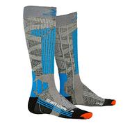 X-Socks Ski Rider 4.0 Wmn, Calzini Donna, Stone Grey Melange/Turquoise, 41-42