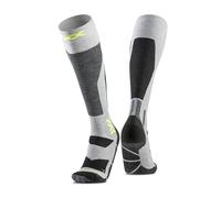 X-Socks Snowboard Discover OTC - Calze da Snowboard ad Alte Prestazioni con O-Ring Bandage, Comfort e Supporto Ottimizzati per Snowboard e Sport Invernali - Grigio/Canarino, 42-44
