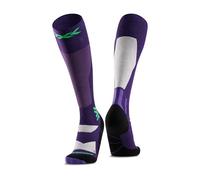 X-Socks Snowboard Discover OTC - Calze da Snowboard ad Alte Prestazioni con O-Ring Bandage, Comfort e Supporto Ottimizzati per Snowboard e Sport Invernali - Viola profondo/Sabbia chiaro, 39-41