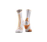 X-Socks - Calzini trail running - Trailrun Terraskin Expert Crew White/Blazing Orange - Taglia 35-38 - Bianco