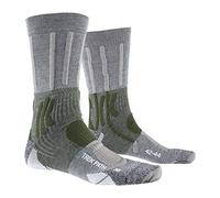 X-Socks Trek Path Socks Socks, Unisex - Adulto, Dolomite Grey/Forest Green, 39-41