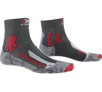 X-Socks Unisex Trek Calze Basse, ideale per le attività all'aperto e le escursioni prolungate, con maggiore comfort e protezione dalle vesciche - Antracite/Rosso, 39-41