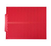 X Tappetino termico grande in silicone per scolapiatti 13 16 per cucina, sala da pranzo e bar, scolaposate per piano di lavoro (rosso, taglia unica)