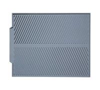 X Tappetino termico grande scolapiatti in silicone 13 16 per cucina, sala da pranzo e bar, scolaposate per piano di lavoro (grigio, taglia unica)