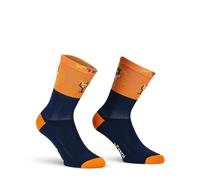 X Tech Sport Design, Calza XT313 Blu e Arancio, Calza Tecnica Traspirante per Ciclismo e Running (IT, Numero, 39, 42, Regular, Regular, Standard, Blu e Arancio)