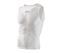 X Tech Sport Design, Maglia Air Evo Bianco XXS/XS, Canotta Estiva in Rete, Tecnologia Seamless, Ultra Traspirante, Seconda Pelle (IT, Testo, XXS, XS, Regular, Regular, Bianco)
