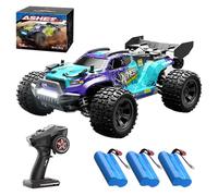 X-Verse 1:18 Auto telecomandata, 40 km/H, spazzola di carbone motore RC ad alta velocità Offroad Drift Auto da corsa, 2,4 GHz, 4 WD All Terrain Offroad Auto da corsa, 3 batterie (blu)
