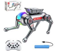 X-Verse 1508D RC Robot cane per bambini, giocattolo telecomandato, comandi vocali AI con vassoio per il trasporto, cane robot musicale e danzante programmabile, regalo per ragazzi e ragazze 3-12 anni