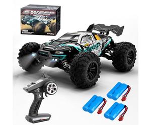 X-Verse 16101 PRO Auto Telecomandata Con Motore Brushless, 70KM/H Macchina Telecomandata RC Drift Car, 2,4 GHz 1:16 4WD Radiocomandata Monster Truck Buggy, Regalo per Adulti, 3 Batterie (Blu)
