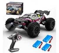 X-Verse 16101PRO Auto Telecomandata Con Motore Brushless, 70KM/H Macchina Telecomandata RC Drift Car, 2,4 GHz 1:16 4WD Radiocomandata Monster Truck Buggy, Regalo per Bambini Adulti, 3 Batterie (Rosso)