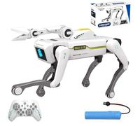 X-Verse 8008 Robot Dog RC, con Parla e Interagisce con Clip a Braccio Lungo, Robot Cane Programmabile per Danza e Musica, Regalo per Compleanni e Natale
