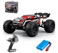 X-Verse Auto telecomandata in scala 1:16, motore a spazzola di carbonio da 50 km/h, auto da corsa RC ad alta velocità, fuoristrada, 2,4 GHz, 4 WD, auto da corsa, 1 batteria (rosso)