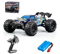 X-Verse Auto telecomandata in scala 1:16, motore a spazzola di carbonio da 50 km/h, auto da corsa RC ad alta velocità, fuoristrada, 2,4 GHz, 4 WD, auto da corsa, 1 batteria (blu)