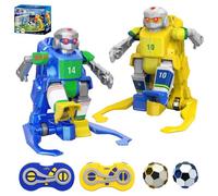 X-Verse K600 Robot giocattolo per bambini, robot da calcio Dual RC con illuminazione, modalità gioco di calcio, robot da calcio con calcio, campo da calcio e pali di porta, regali per ragazzi e