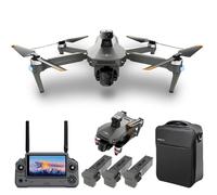 X-Verse KF100MAX Drone con telecamere 4K HD, Schermo RC, Distanza del Telecomando di 6KM, Gimbal a 3 Assi, evitare ostacoli a 360 d°, Quadricottero Pieghevole Professionale per Adulti (3 Batterie)
