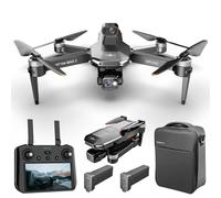 X-Verse KF104 MAX2 Drone con Telecamera 4K HD EIS, Schermo RC, Distanza del Telecomando di 6KM, Gimbal a 3 Assi, Evitare gli ostacoli in 4 direzioni, GPS Digitale Trasmissione Droni- 2 Batterie