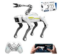 X-Verse RC Robot cane per bambini giocattolo telecomandato, voce e interagire con clip a maniche lunghe, programmabile danza musica cane robotico, regali per ragazzi ragazze 3-12 anni