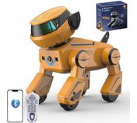 X-Verse RC Robot Cane per Bambini Giocattolo telecomandato, Voce e Interagire, Danza programmabile, Musica Robot Cane, Regali per Ragazzi, Ragazze 3-12 Anni, Arancione