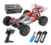 X-Verse WLtoys WLtech XKS 144001 Auto telecomandato, 2.4GHz 1:14 4WD 60KM/H Offroad Drift Auto telecomandata Auto da corsa fuoristrada ad alta velocità RTR per adulti, 3 batterie (Rosso)