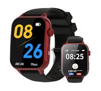 X&Z-XAOY Smart Watch Di Allarme Per Anziani Smartwatch Di Rilevamento Caduta Con SOS, Con Videochiamata Per Anziani/OAP/demenza/Alzheimer Orologi Bracciale 1,96 * 1,57 Pollici(Red)