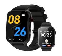 X&Z-XAOY Smart Watch Di Allarme Per Anziani Smartwatch Di Rilevamento Caduta Con SOS, Con Videochiamata Per Anziani/OAP/demenza/Alzheimer Orologi Bracciale 1,96 * 1,57 Pollici(Black)