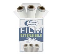 x1/3/6 Bobine Film Estensibile Manuale Bianco 2,6kg Imballaggi Coprente 50cm