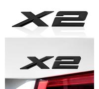 X1-X7, emblema di ricambio nero lucido, compatibile con logo BMW per il coperchio del bagagliaio, distintivo, targhetta, etichetta, decalcomania con numeri e lettere (nero lucido, X2)