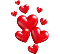 x10 Adesivi in vinile a forma di cuore d'amore, per coprire segni, resistente alle intemperie, resistente e vivace, multiuso. Ideale per cover di telefoni, tazze, bicchieri da vino, servizi igienici