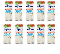 X10 Confezioni ALPRO Senza Zuccheri, Bevanda alla Soia 100% Vegetale Codice D