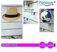 X10 GANCIO ESPOSITORE PANNELLO DOGATO CAPPELLI PALLONI ARREDAMENTO NEGOZIO