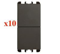 x10 URMET Simon Nea - Doppio Pulsante Indipendente 10138 - Colore Antracite 2 p