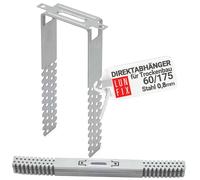 x100 ganci diretti 60/175 mm profili CD 60/27 appendiabiti da soffitto gancio...