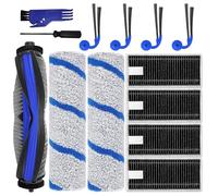 X11 accessori set per ECOVACS DEEBOT X11 OmniCyclone/X9 Pro Omni robot aspirapolvere, pezzi di ricambio: 1 spazzola principale, 2 rulli di pulizia, 4 spazzole laterali, 4 filtri,2 brosses de nettoyage