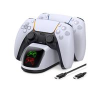 (x111) Caricabatterie per controller wireless Sony PlayStation 5, stazione dock con doppia base di ricarica