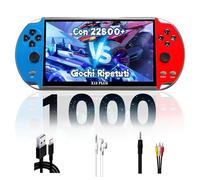 X12 Plus 7,1″ Console di Gioco Portatile Retrò,1000+ Giochi Non Ripetitivi e 22800+ Ripetitivi,10 emulatori,Console di videogiochi,Schermo HD a 16 milioni di colori 800x480P,E-Book TXT,Uscita AV/TV