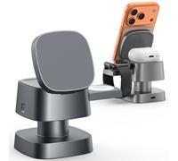 X13 Pro Lampada a Funghi Caricabatterie Wireless Quattro in Ricarica con Due Modalità di Luce Notturna Mobile Orologio Cuffie