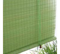 X1NGFU Tenda A Rullo in bambù Naturale,Traspiranti Tende Avvolgibili per Finestre,Verde Cortina di bambù,Parasole Privacy per Interno/Esterno,Personalizzate,Larghezza X Altezza (60cm x 100cm)