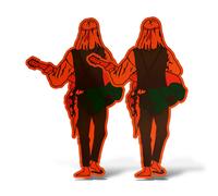 x2 Adesivi VAGABONDO Sticker Auto Moto Camper Casco Laptop Hippie Flower Power