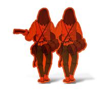 x2 Adesivi VAGABONDO Sticker Auto Moto Camper Casco Laptop Hippie Flower Power